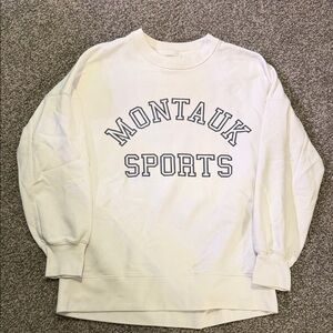 Abercrombie Montauk Sports White Sweatshirt